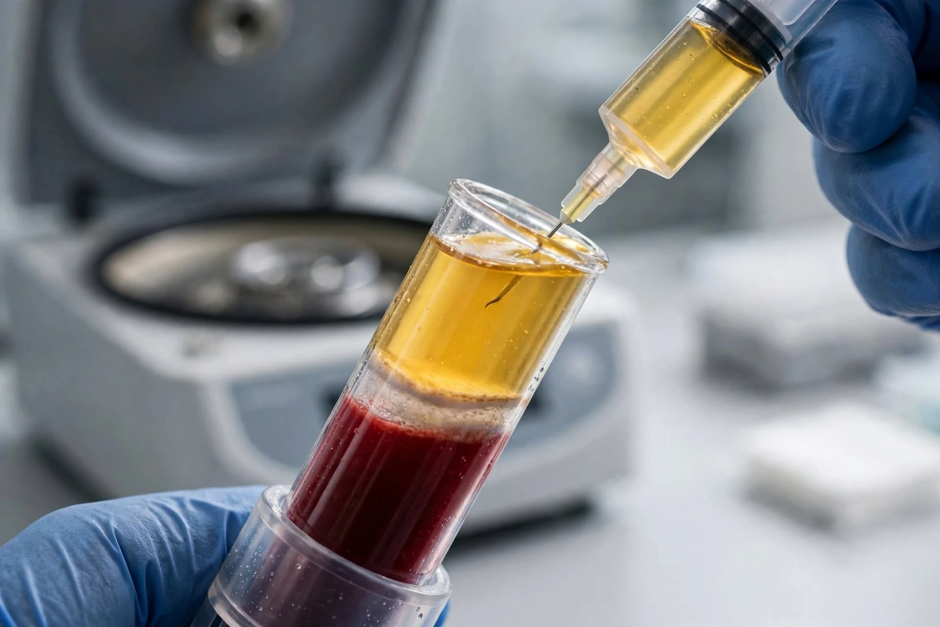 Extracción de sangre para obtener plasma rico en plaquetas en un centro de estética de Quito